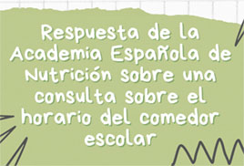 Respuesta de la Academia Española de Nutrición