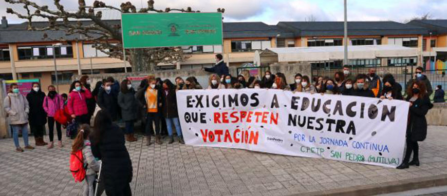 Espaldarazo al cambio de jornada del colegio San Pedro de Mutilva